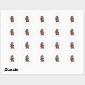 Mole met Drink mok Ronde Sticker (Vel)