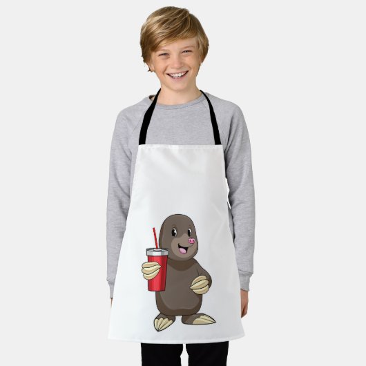 Mole met Drink mok Schort (Gedragen)