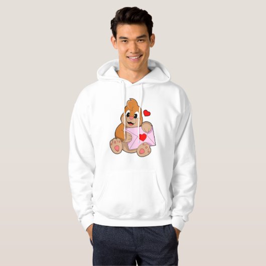 Mole met hartenvelop hoodie (Voorkant volledig)