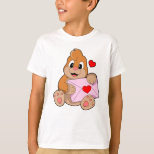 Mole met hartenvelop t-shirt
