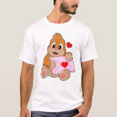 Mole met hartenvelop t-shirt (Voorkant)