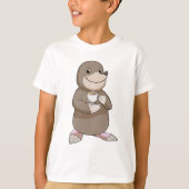 Mole met koffiebeker t-shirt (Voorkant)