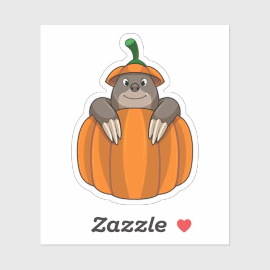 Mole met pompoen sticker (Vel)
