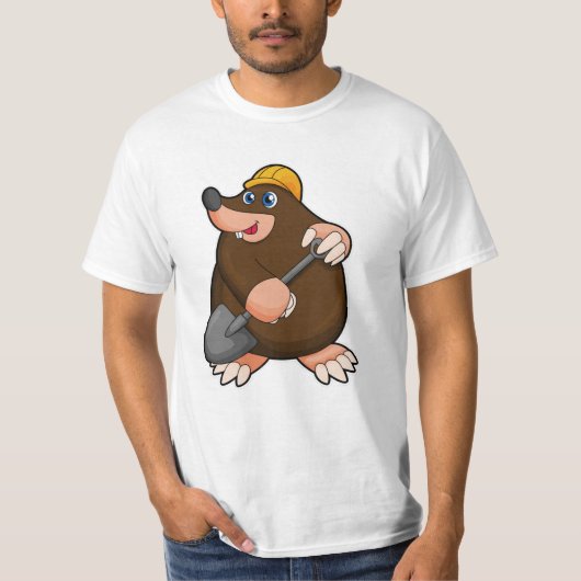 Mole met schittering en hard pet t-shirt (Voorkant)