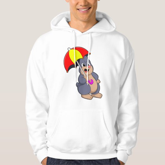 Mole met Umbrella Hoodie (Voorkant)