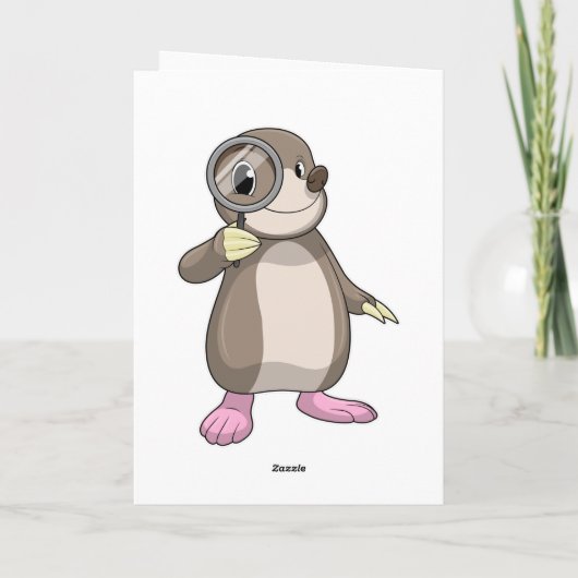 Mole met vergrootglas kaart (Achterkant)