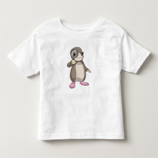 Mole met vergrootglas kinder shirts (Voorkant)