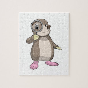 Mole met vergrootglas legpuzzel