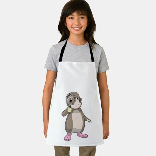 Mole met vergrootglas schort (Insitu)