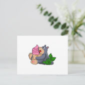 Mole met Waffel ijs Briefkaart (Staand voorkant)