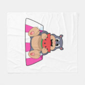 Mole met Watermelon.PNG Fleece Deken (Voorkant (Horizontaal))