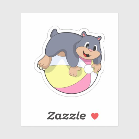 Mole met waterpolo.PNG Sticker (Vel)
