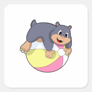 Mole met waterpolo.PNG Vierkante Sticker