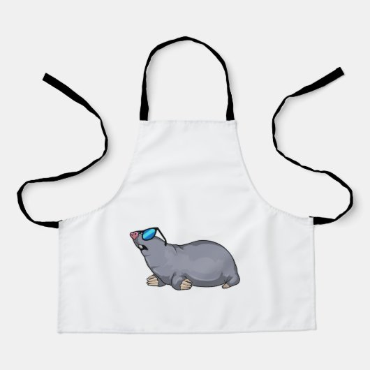 Mole met zonnebril schort (Voorkant)