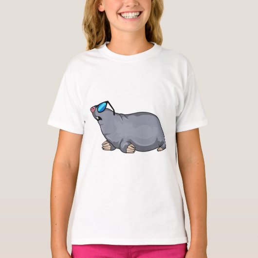 Mole met zonnebril t-shirt (Voorkant)