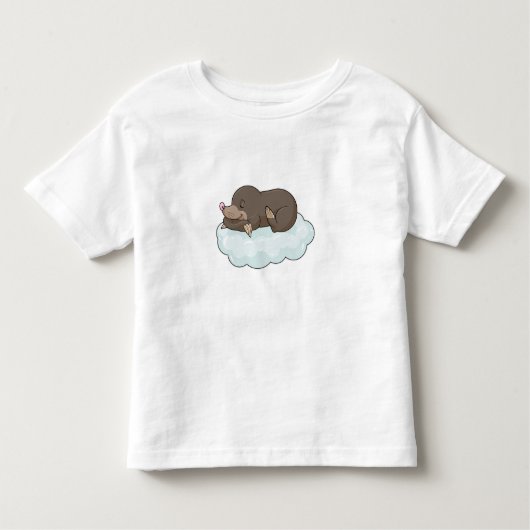 Mole op Clouds Kinder Shirts (Voorkant)