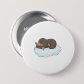 Mole op Clouds Ronde Button 7,6 Cm (Voorkant /achterkant)