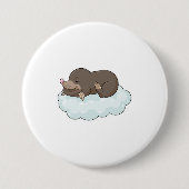 Mole op Clouds Ronde Button 7,6 Cm (Voorkant)