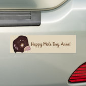 Mole Party Sticker, aangepaste tekst Bumpersticker (Op auto)