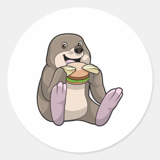 Mole Restaurant Burger Ronde Sticker (Voorkant)
