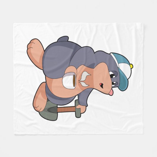 Mole Shovel Fleece Deken (Voorkant (Horizontaal))