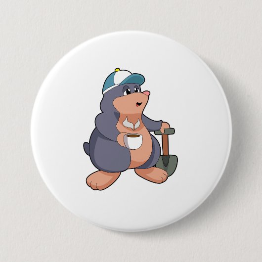 Mole Shovel Ronde Button 7,6 Cm (Voorkant)