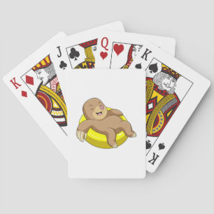 Mole tijdens het zwemmen met Lifebuoy Pokerkaarten