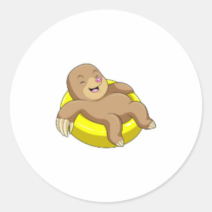 Mole tijdens het zwemmen met Lifebuoy Ronde Sticker