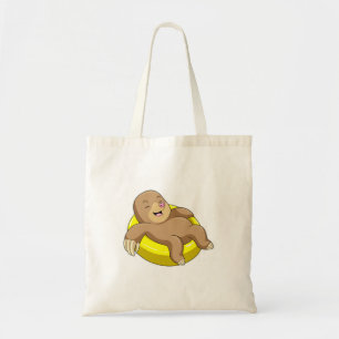 Mole tijdens het zwemmen met Lifebuoy Tote Bag