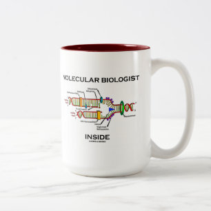 Moleculaire bioloog Inside (DNA-replicatie) Tweekleurige Koffiemok
