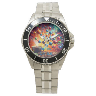 Moleculaire cafeïnestructuur - Science Art Coffee Horloge