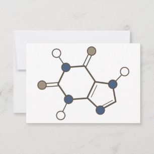 moleculaire structuur van cafeïne kaart