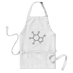 moleculaire structuur van cafeïne standaard schort