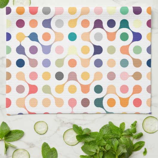 Moleculaire structuurpatroon theedoek (Gevouwen)