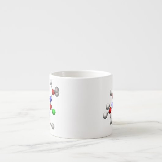 Molecule 3-D Rendering Espresso Kop (Voorkant)