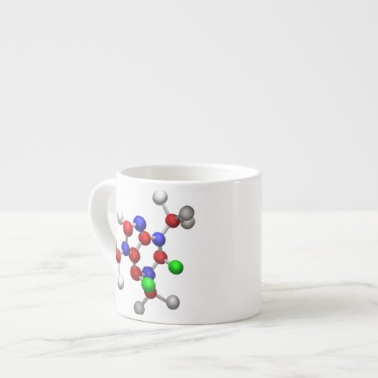 Molecule 3-D Rendering Espresso Kop (Voorkant links)