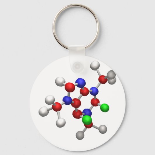 Molecule 3-D Rendering Sleutelhanger (Voorkant)