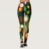 Molecule cirkels regenboog patroon leggings (Achterkant)
