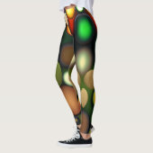 Molecule cirkels regenboog patroon leggings (Links)