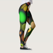 Molecule cirkels regenboog patroon leggings (Rechts)