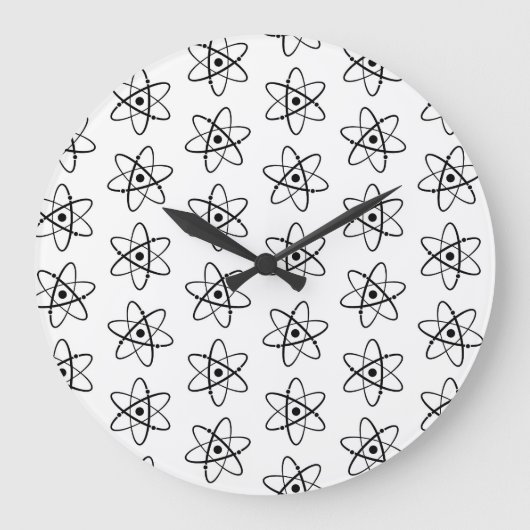 Molecules atoms Orbit Science Thémed Art Pattern Grote Klok (Voorkant)