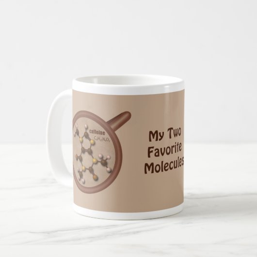 Molécules de café et de chocolat 11 oz Mug (Devant gauche)