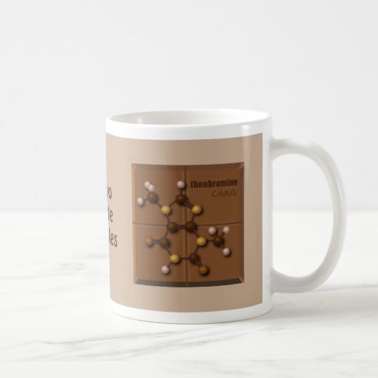 Molécules de café et de chocolat 11 oz Mug (Droite)