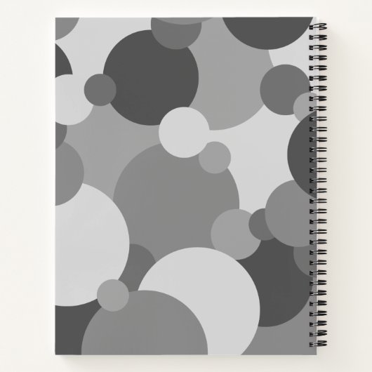 Molécules gris-noir Cahier à spirale (Dos)