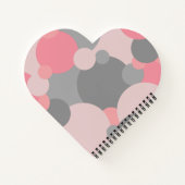 Molécules rose-gris personnalisées carnet cardiaqu (Dos)