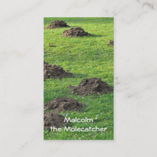 Molehills in een gazon visitekaartje