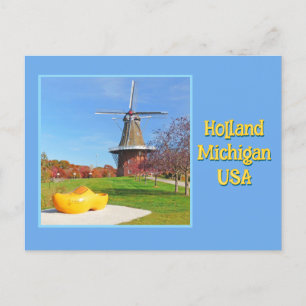 Molen, Houten Schoen, Holland, Michigan USA Briefkaart