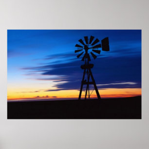 Molen op de blauwe poster