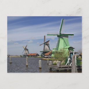 Molen, Zaanse Schans, Holland, Nederland 2 Briefkaart