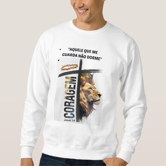 Moletom  "Aquele que me guarda não dorme" Trui (Voorkant)